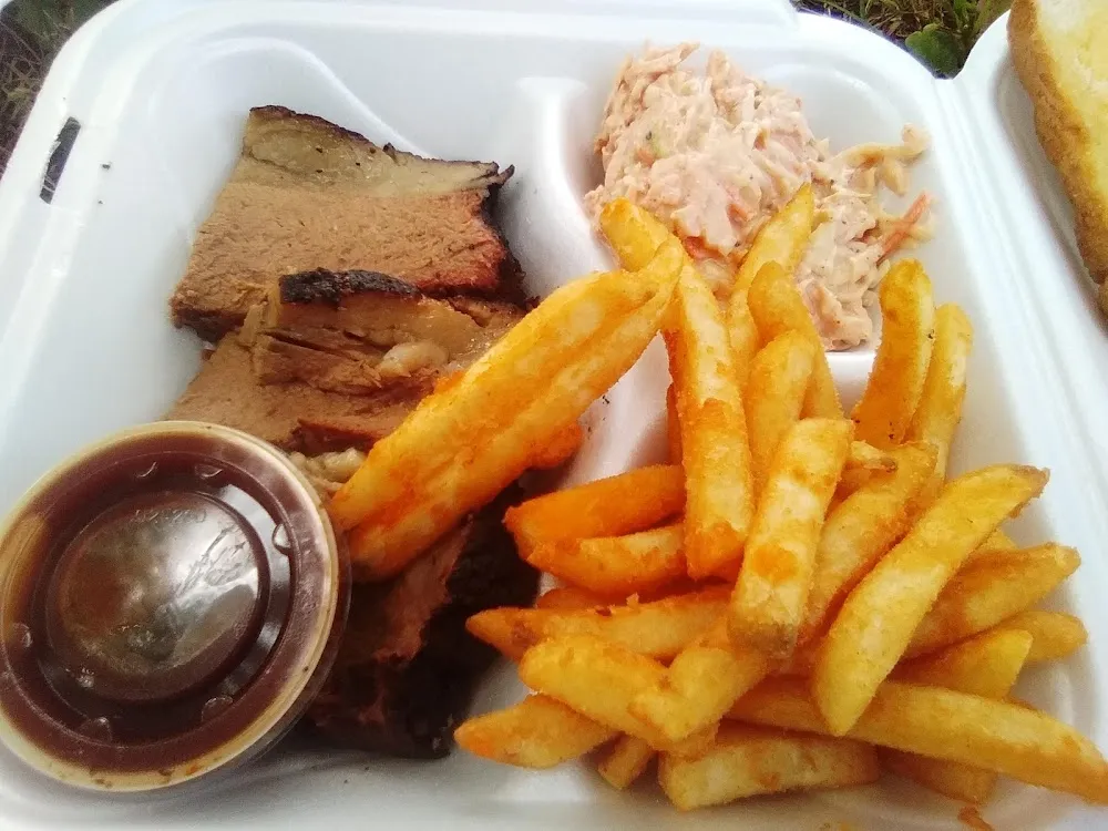 Beef Briskets French Fries Chippotle Slaw